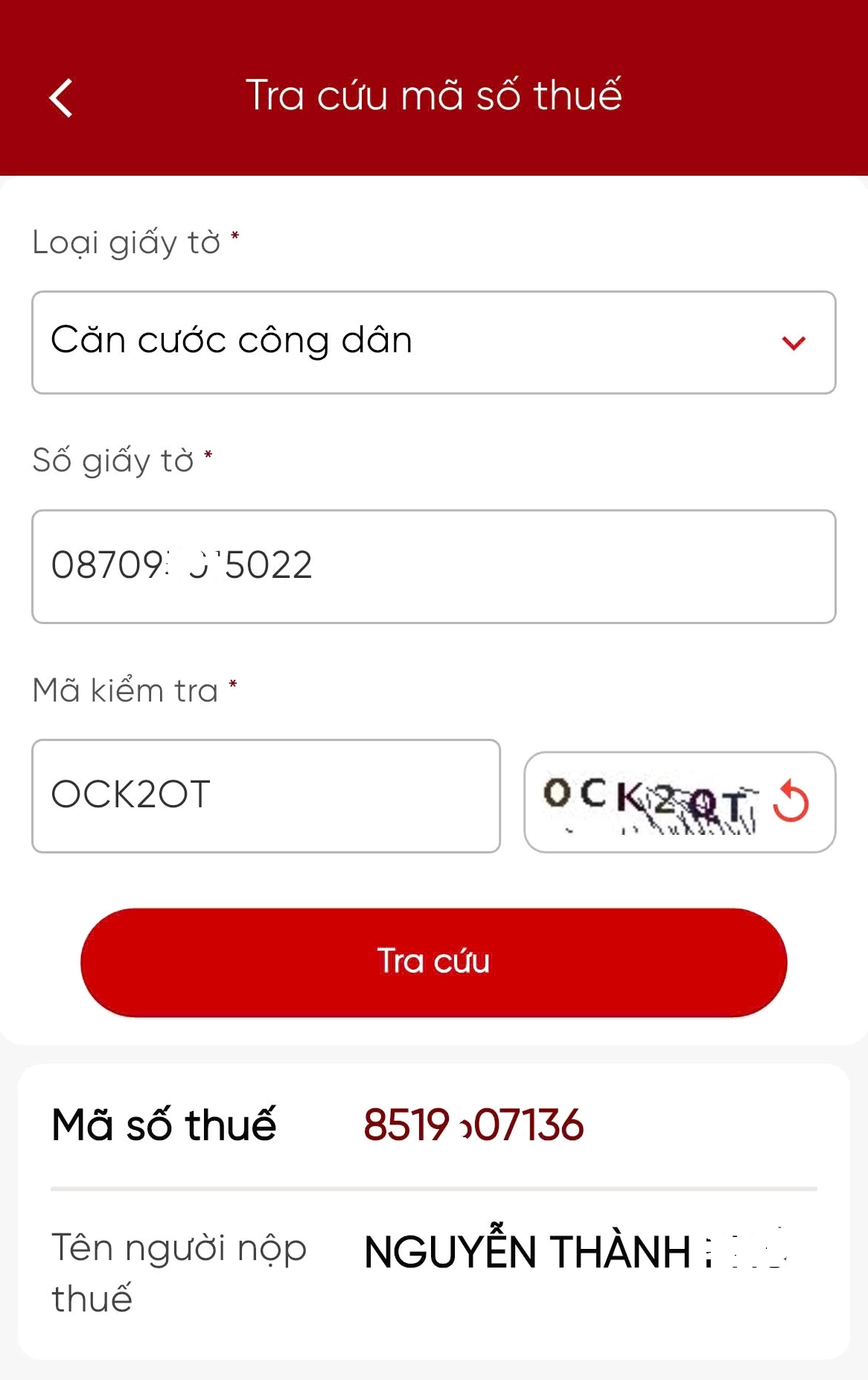Tra cứu mã số thuế cá nhân bằng Etax
