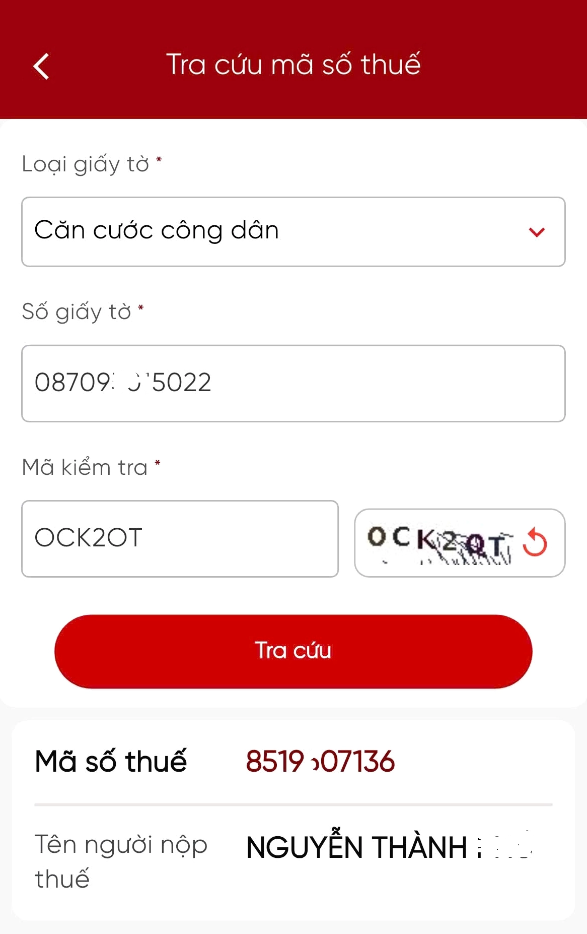Tra cứu mã số thuế cá nhân bằng Etax