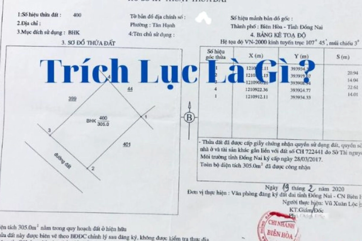 Trích Lục Thửa Đất Là Gì?